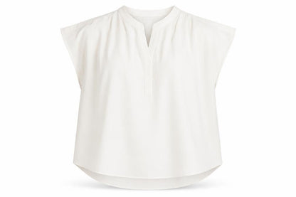 Front view of Soon Women's Ivory Blouse, size 18, Basic Lightweight