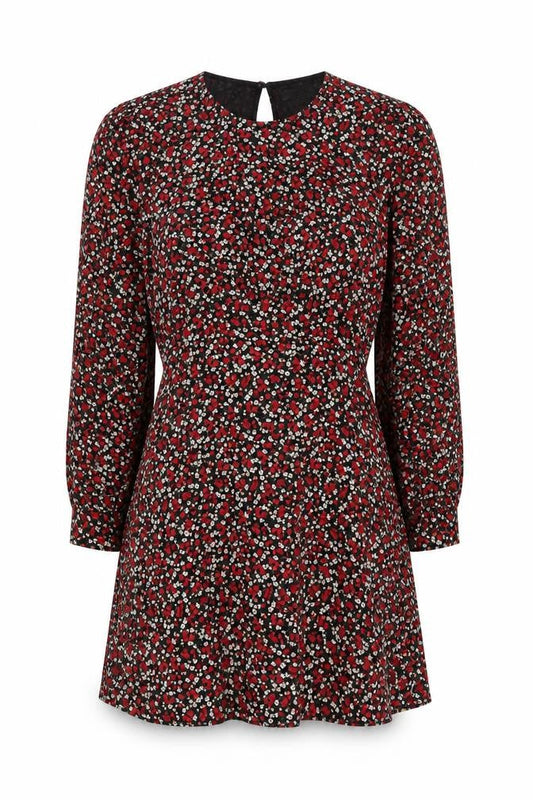 Topshop Women's Multicoloured Floral Shift Dress Size 6