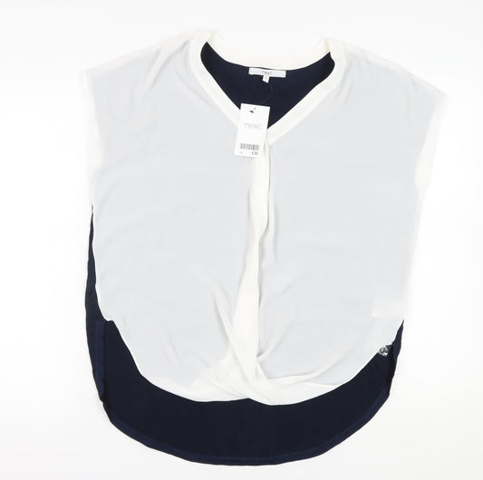Next Women's White Viscose Blouse Size 12 Casual