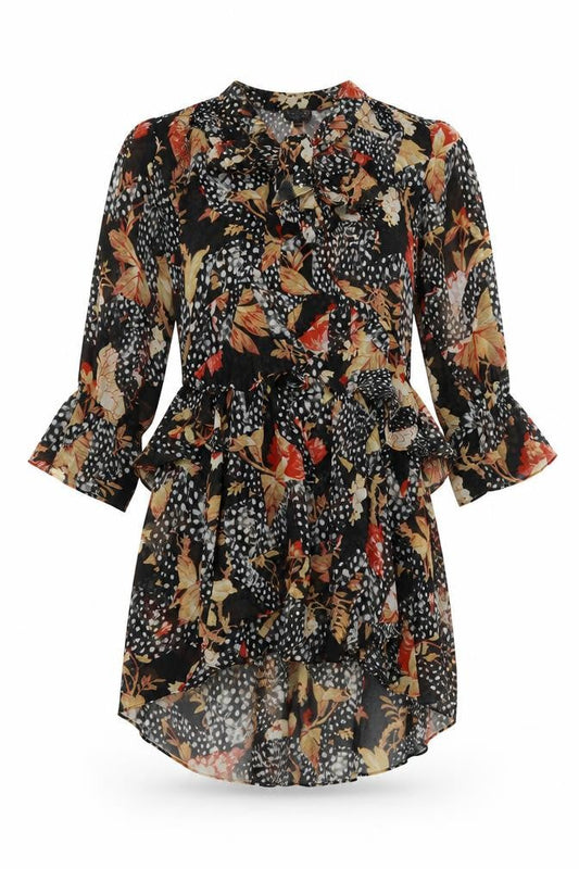 Topshop Women's Multicoloured Floral Shift Dress Size 6