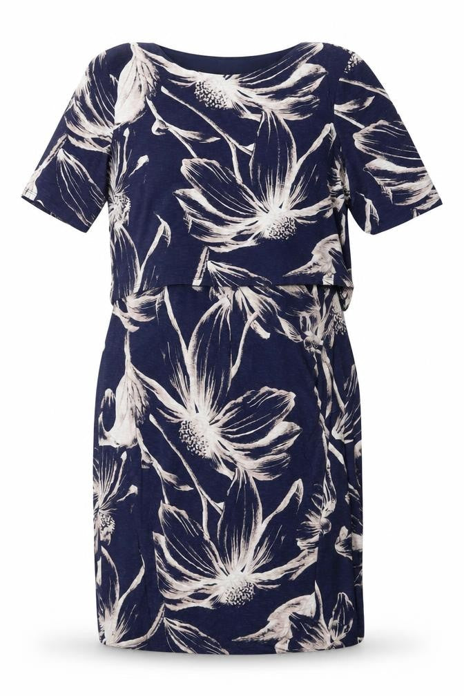 Jane & Ardy Women's Blue Floral Shift Dress Size 12