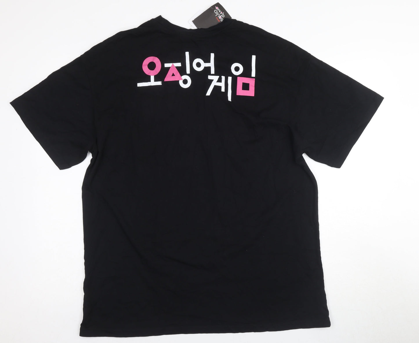 Bershka Men's Black Squid Game T-Shirt Size M