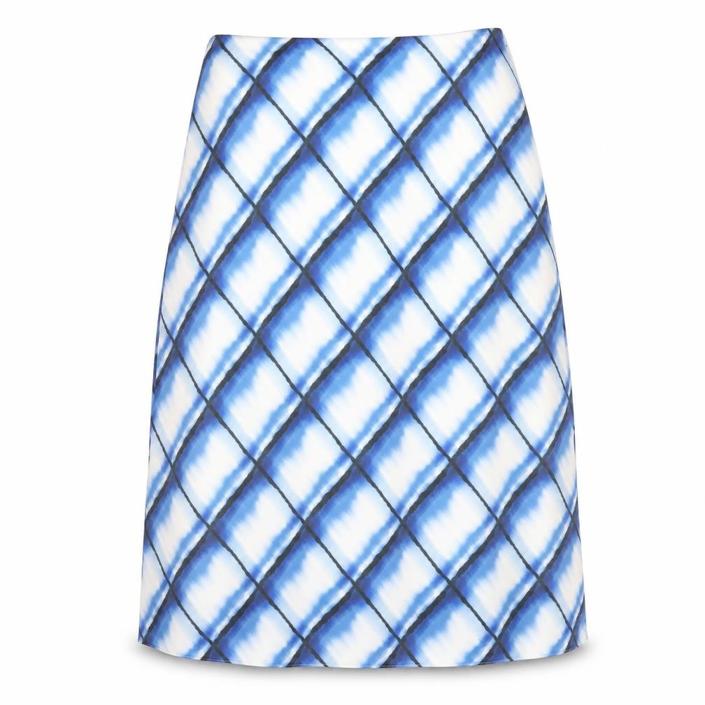 Marks & Spencer Women's Blue Argyle Skirt Size 18