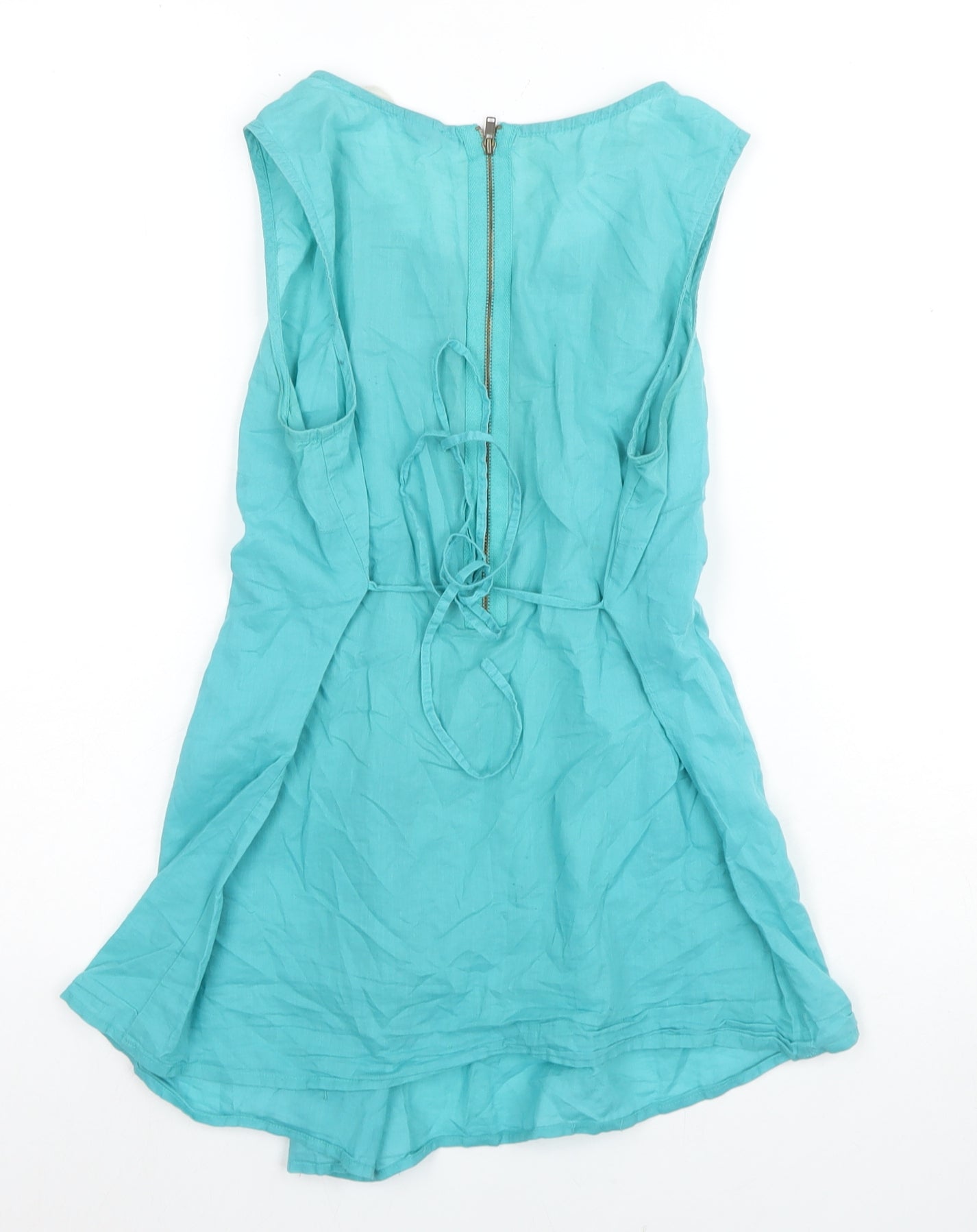 Oasis Women’s Blue Sleeveless Tunic Blouse Size 8