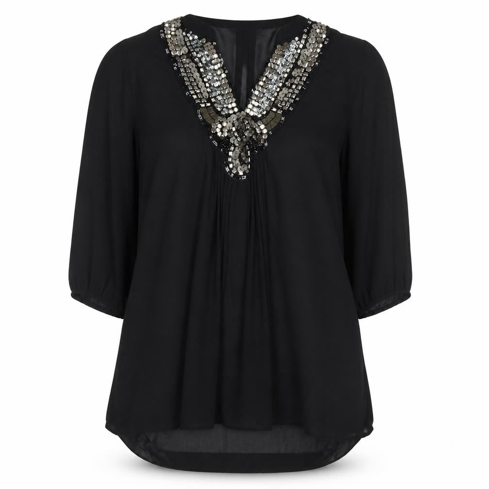 Marks & Spencer Collection Women’s Black Sequined Blouse XL