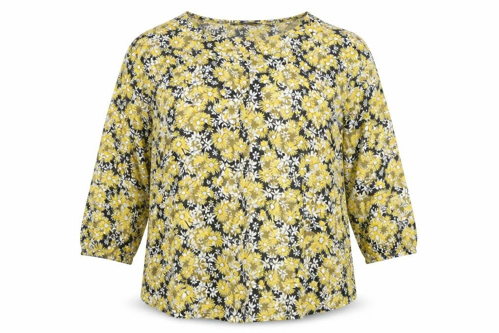 Marks & Spencer Floral Yellow Blouse - Size 18