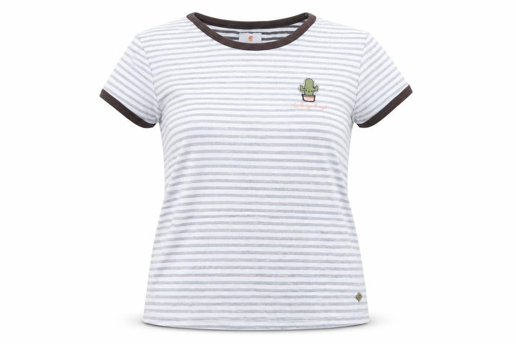 SoulCal Women’s XS Grey Striped Ringer T-Shirt