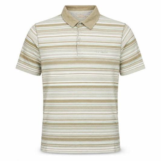 Ted Baker Men’s Beige Striped Polo Shirt L