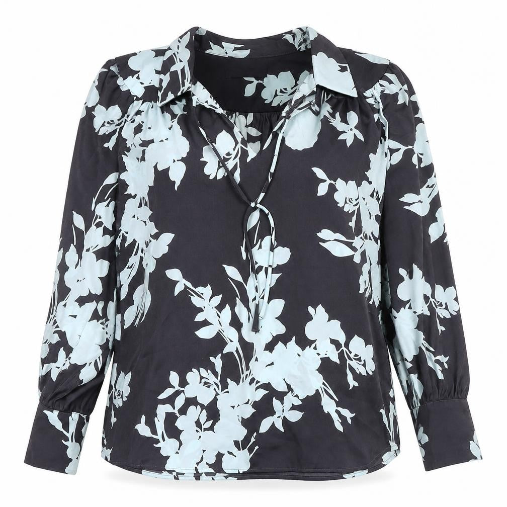 Marks & Spencer Women's Black Floral Blouse Size 12