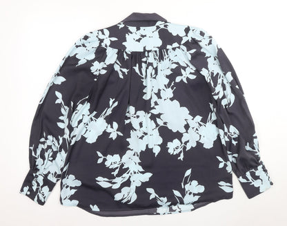 Marks & Spencer Women's Black Floral Blouse Size 12