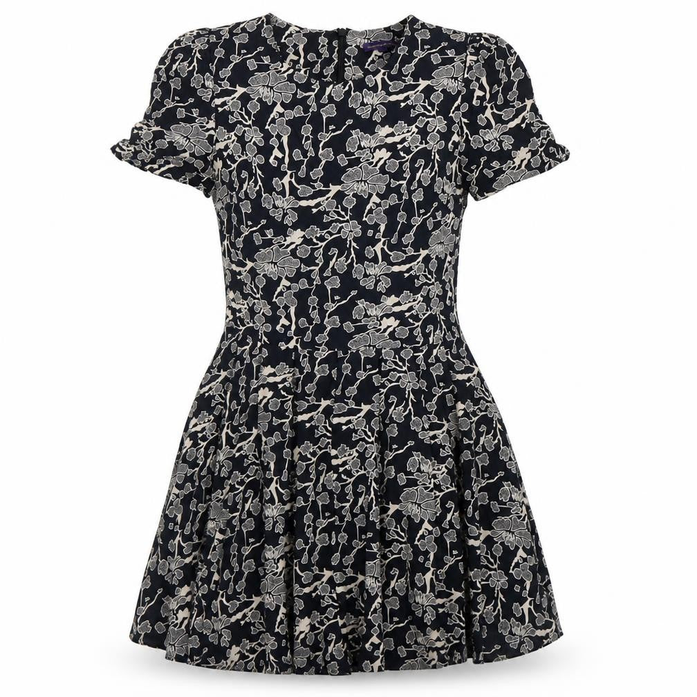 Vaudeville & Burlesque Women's Black Floral Dress S