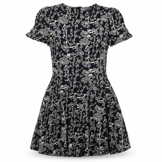 Vaudeville & Burlesque Women's Black Floral Dress S