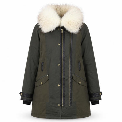 River Island Women's Green Parka Coat Size 12