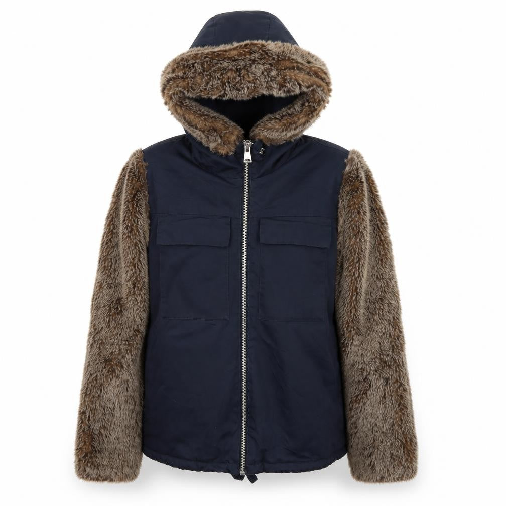 Topshop Women's Black Hooded Puffer Jacket Size 12