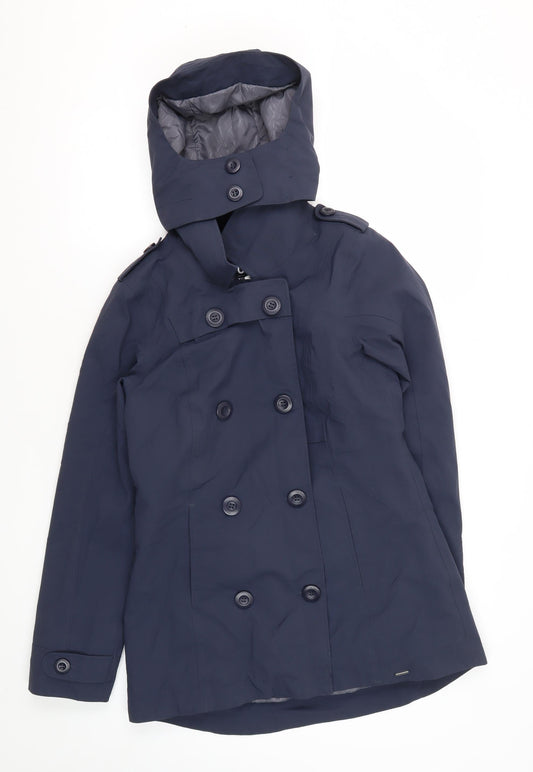 Tribord Men's Blue XS Rain Coat, Waterproof Hooded Outdoor