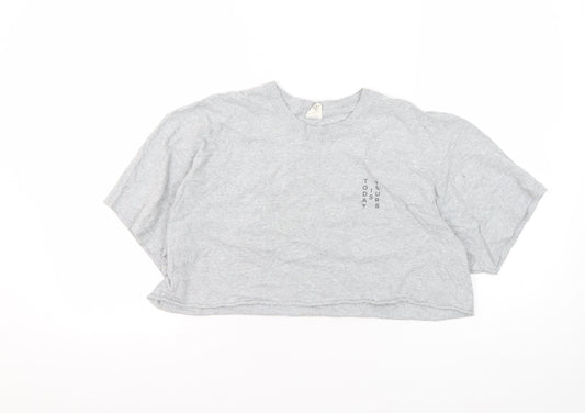Urban Outfitters Grey Cropped T-Shirt M Casual Style