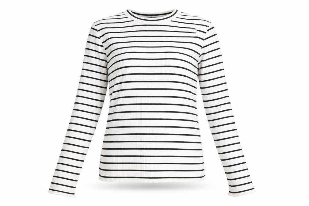 NA-KD Women's White Striped Long Sleeve T-Shirt