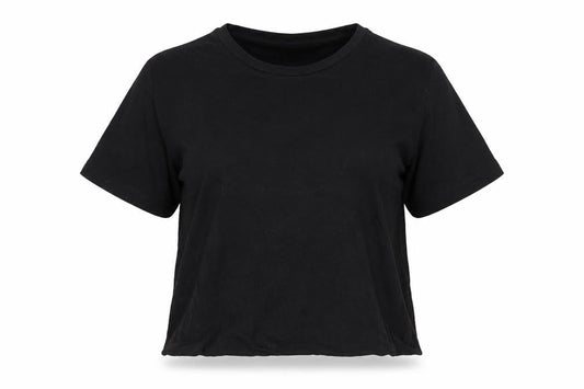 Khaadi Women's Black Basic T-Shirt, Size S, Crew Neck