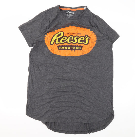 Reese's Women's Grey Graphic Nightshirt, Large, Comfortable