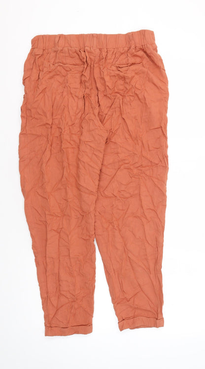 New Look Women's Orange Jogger Trousers - Size 10