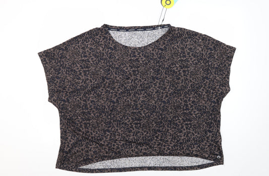 Marks and Spencer Women's Brown Animal Print T-Shirt