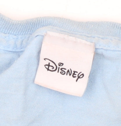 Preloved Disney Blue XL Cartoon Crew Neck T-Shirt - Label