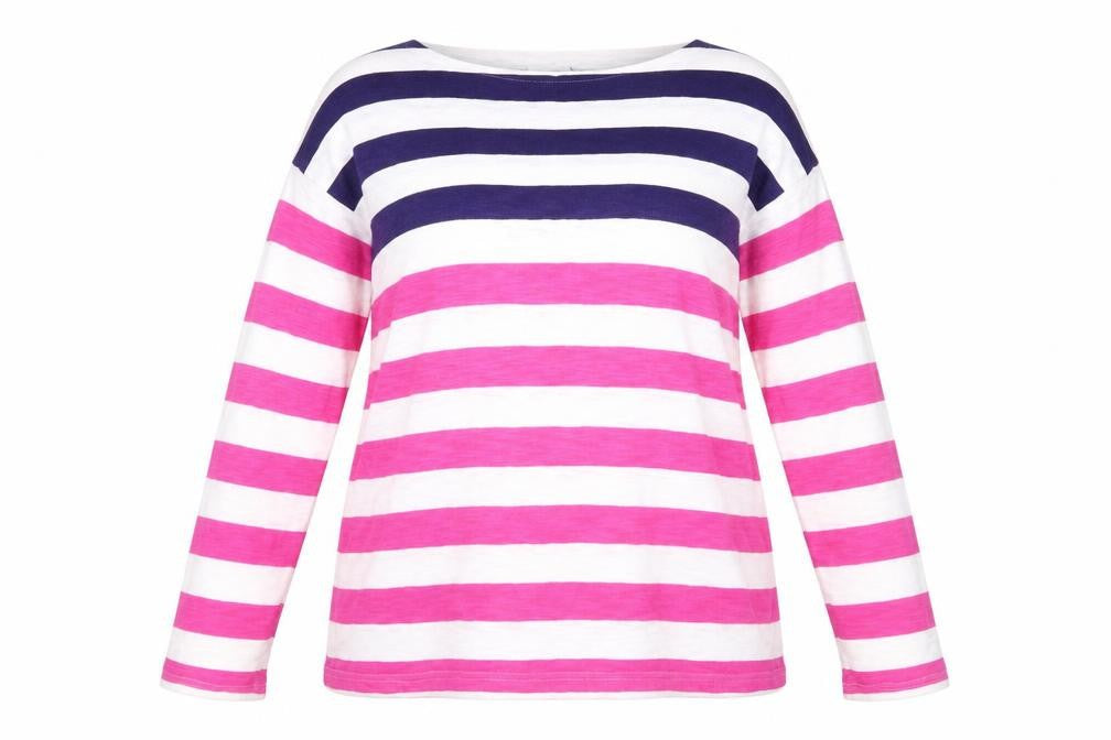 Pomodoro Women's 18 Multicoloured Striped Pullover