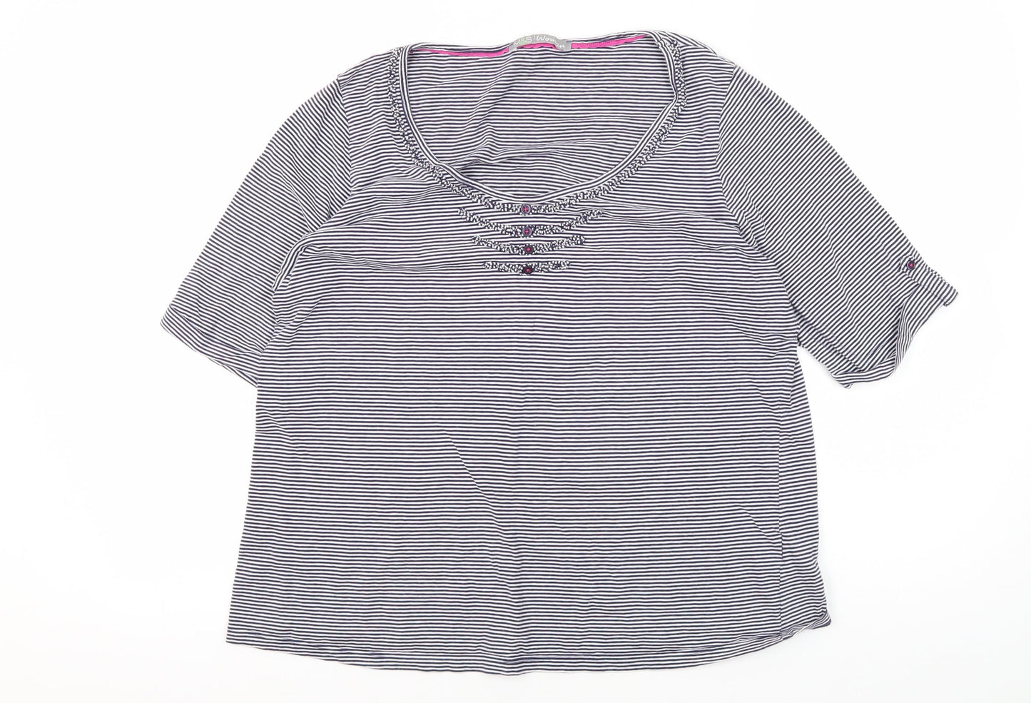 Marks and Spencer Women's Striped T-Shirt, Size 18