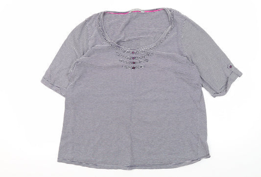 Marks and Spencer Women's Striped T-Shirt, Size 18