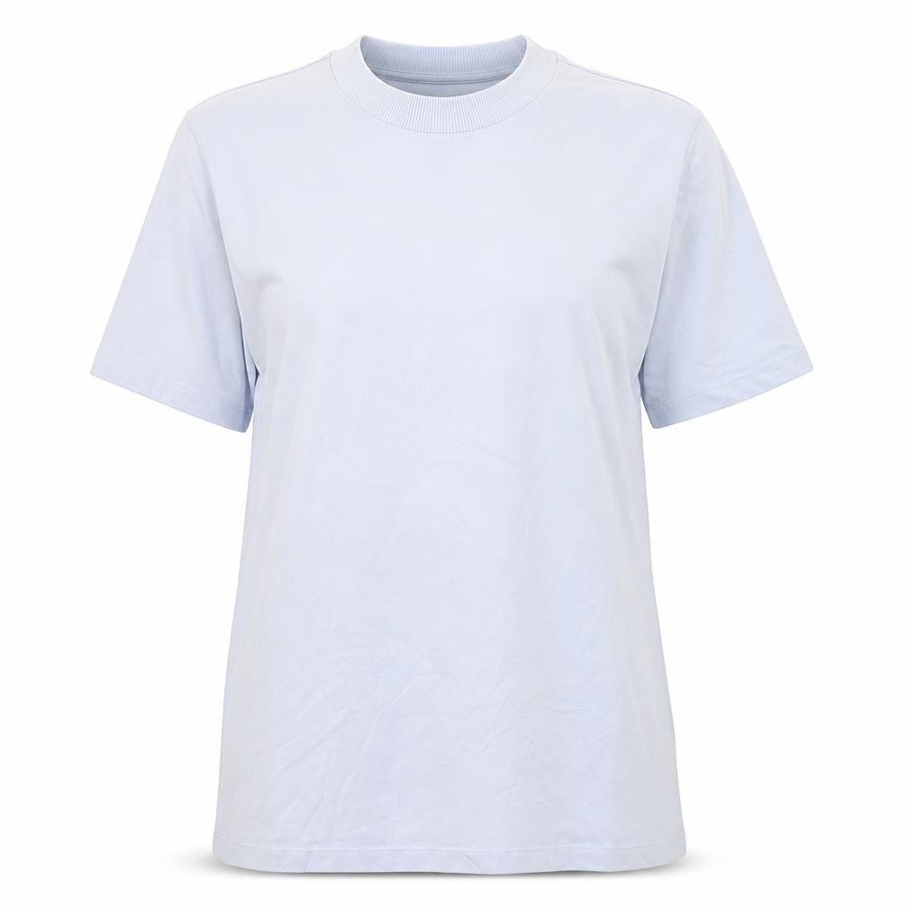 Adidas Women's Blue Basic T-Shirt - Size L, Crew Neck