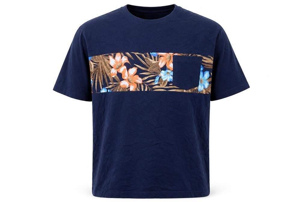 Lands' End Men's XL Blue Beach Graphic T-Shirt