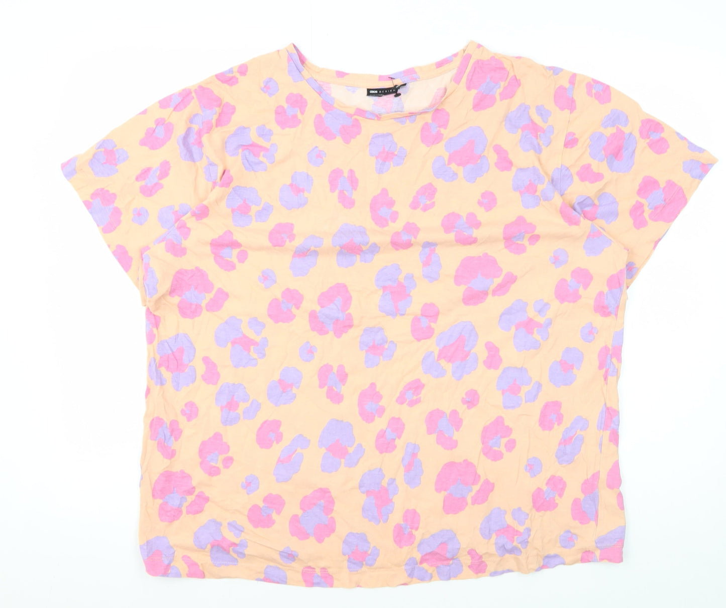 ASOS Design Women's Beige Floral T-Shirt Size 12