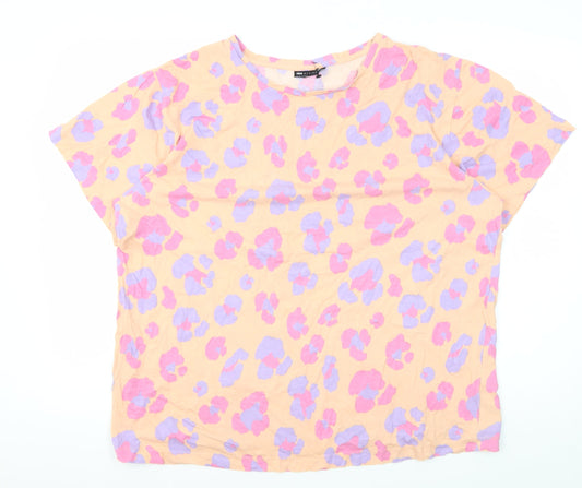 ASOS Design Women's Beige Floral T-Shirt Size 12