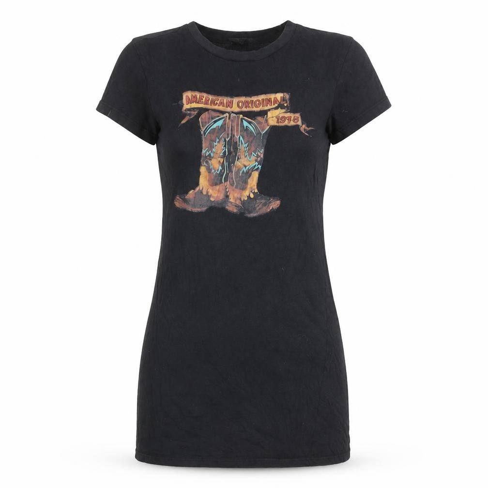 Tultex Unisex Black Crew Neck T-Shirt, Size L, Casual Style
