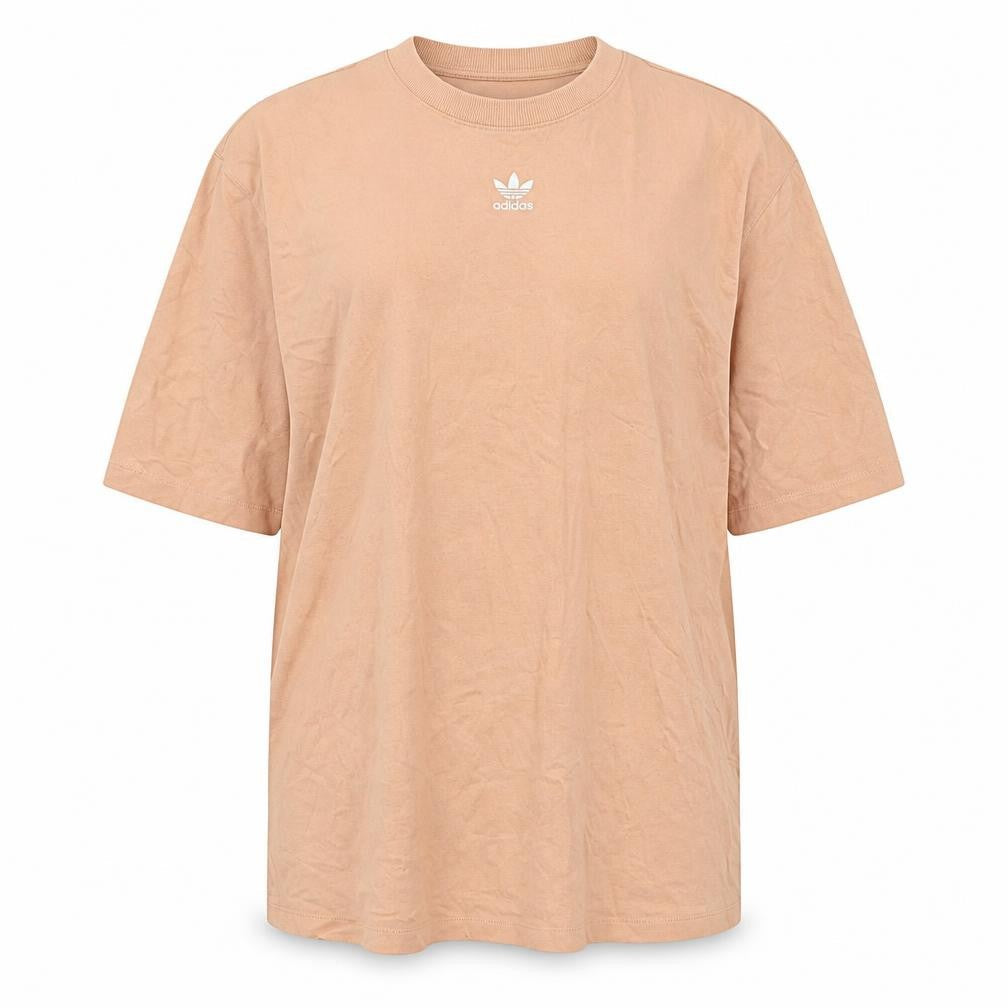 Adidas Unisex Beige Cotton T-Shirt Size L Crew Neck