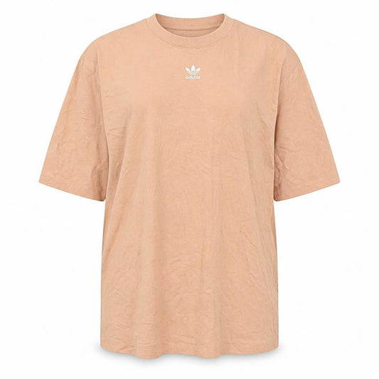 Adidas Unisex Beige Cotton T-Shirt Size L Crew Neck