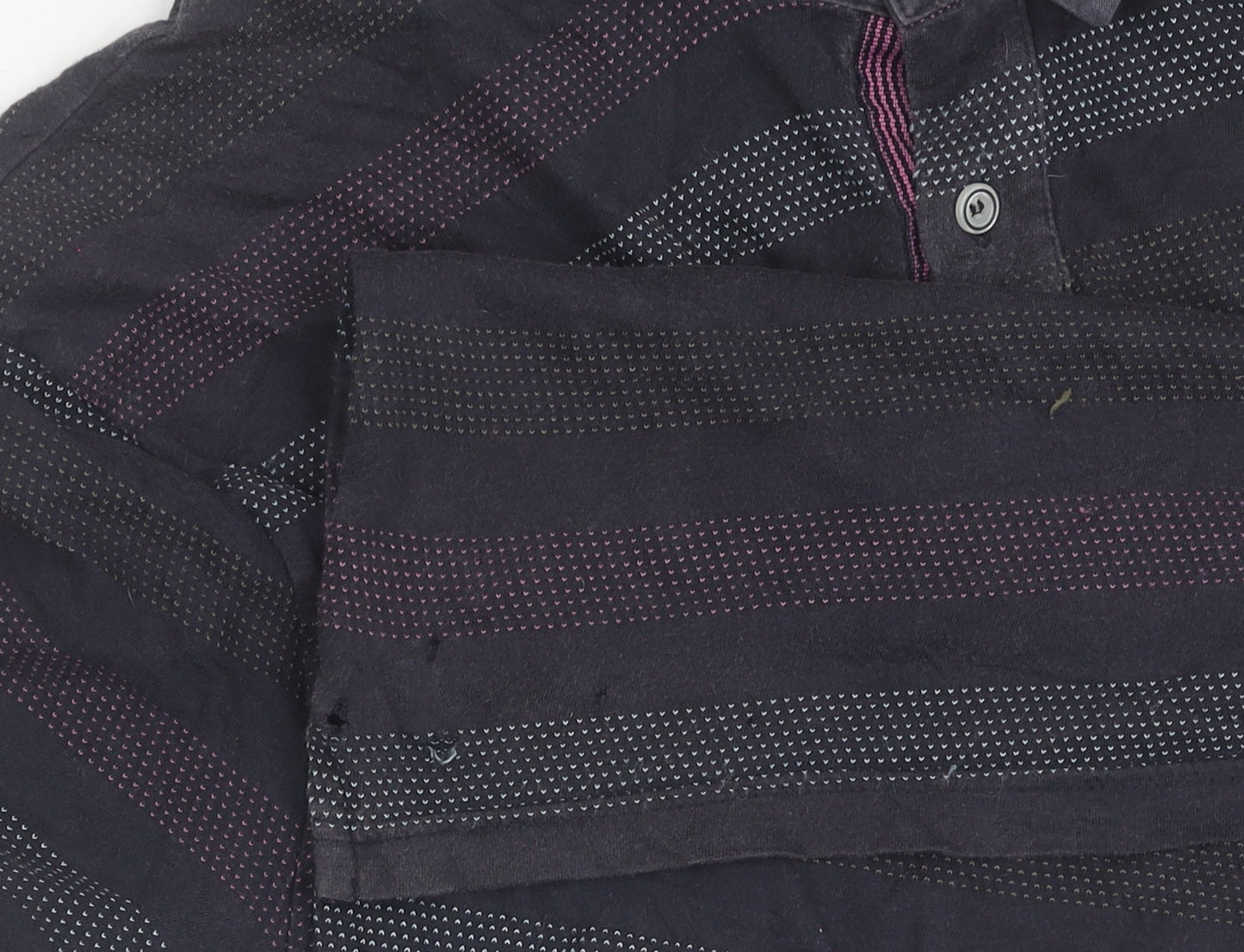 Ted Baker Men's Black Striped Polo Shirt, Size L