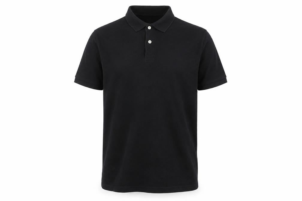 Decathlon Men's Black M Polo Shirt, Casual Cotton
