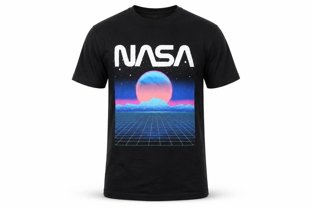 NASA Men's Black S Space Graphic Print T-Shirt