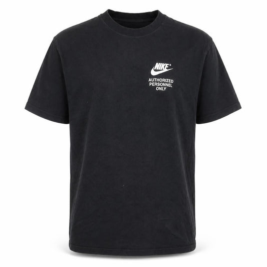 Nike Men's Black Cotton Logo T-Shirt M Casual