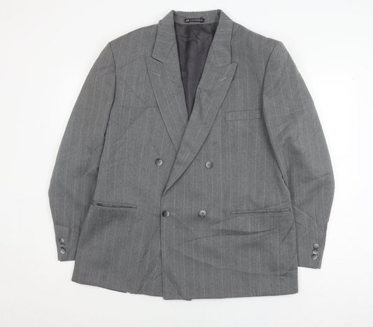 Chatsworth Men's Grey Double-Breasted Blazer, Size 44