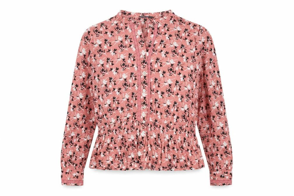 Marks & Spencer Women's Pink Floral Blouse Size 12