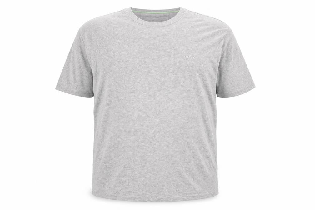 Hugo Boss Men's Grey 2XL T-Shirt, Logo, Crew Neck, Casual