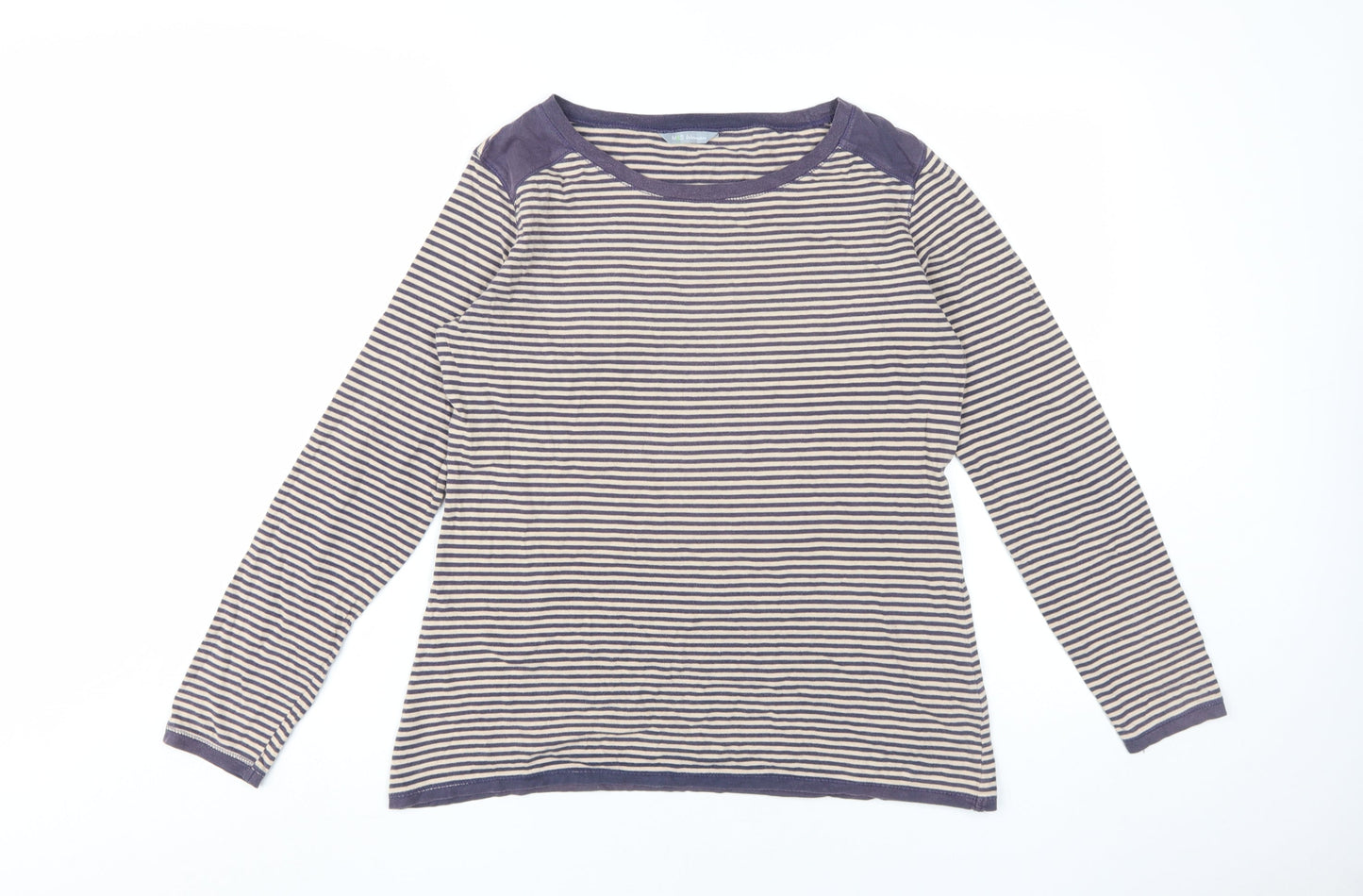 Marks & Spencer Women's Striped Jersey Boat Neck Top