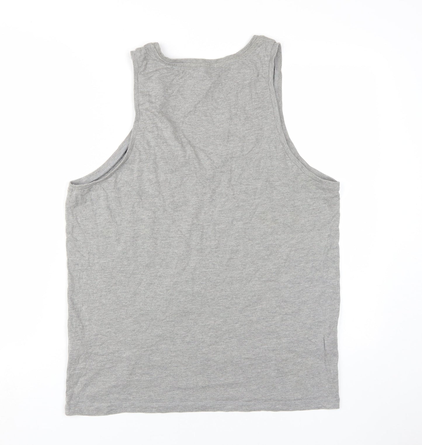 ASOS Men's Grey Sleeveless T-Shirt, Size L, Graphic Print