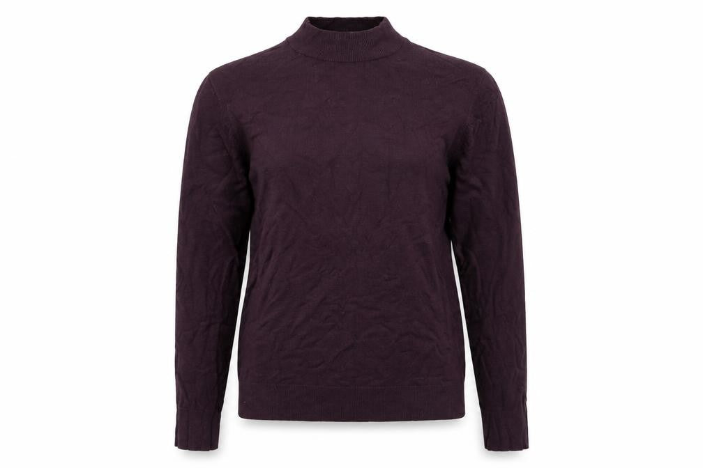 Warehouse Women's Purple Mock Neck Jumper, Size 12