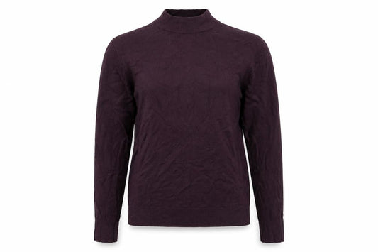 Warehouse Women's Purple Mock Neck Jumper, Size 12