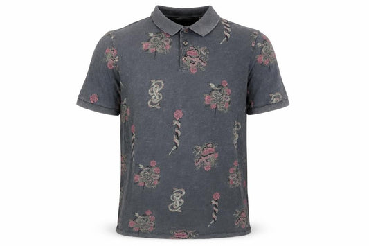 Next L Men's Dark Graphic Cotton Polo