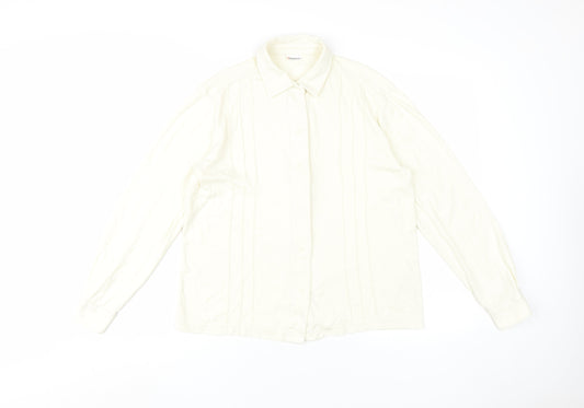 Damart Women’s Ivory Button-Up Shirt Size 12