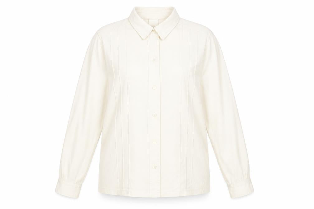 Damart Women's Ivory Button-Up Shirt Size 10
